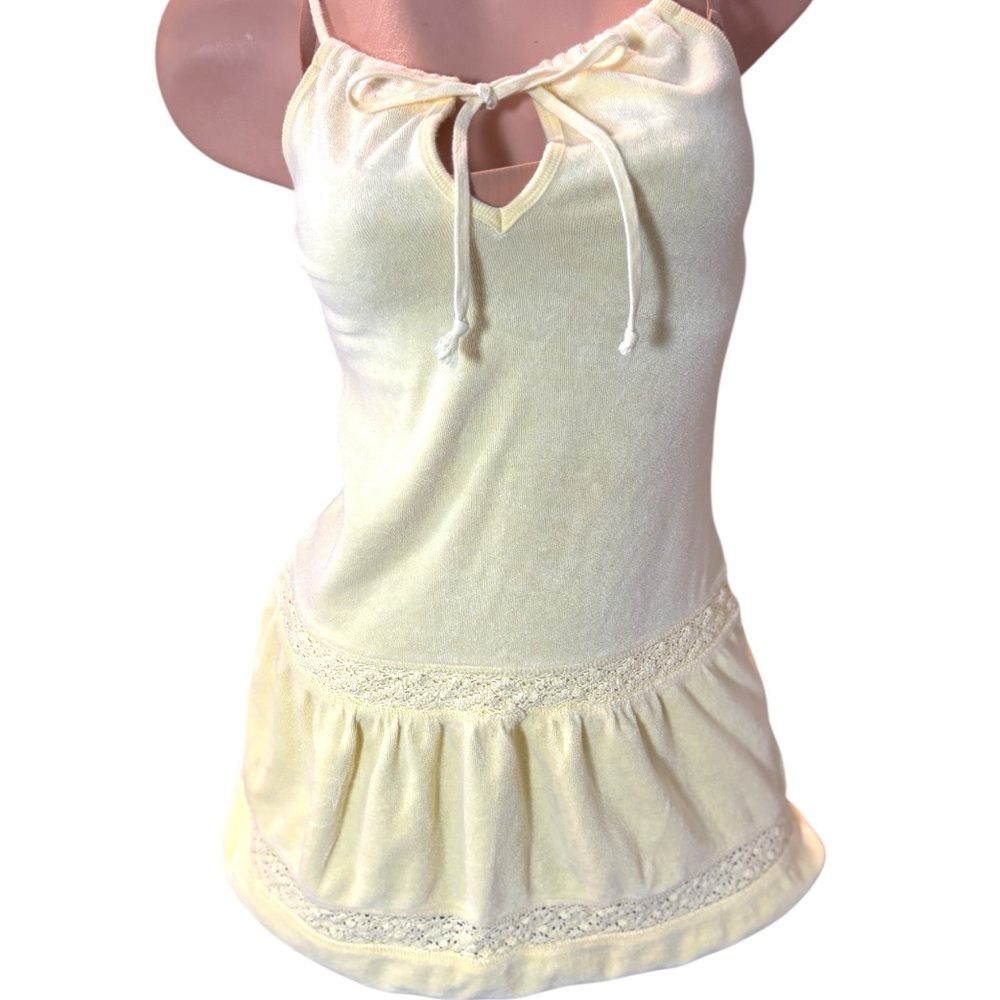 VTG Y2K Victoria’s Secret Moda International Yellow Terry dress beach coverup - Picture 11 of 16